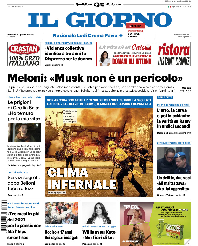 Prima-pagina-il giorno-edizione-di-oggi-20250110